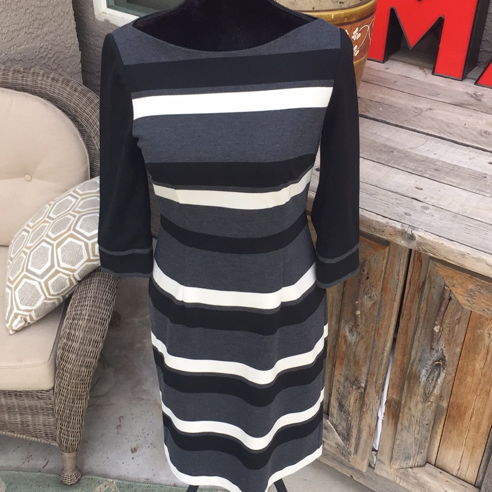 Black/white Kay Unger dress